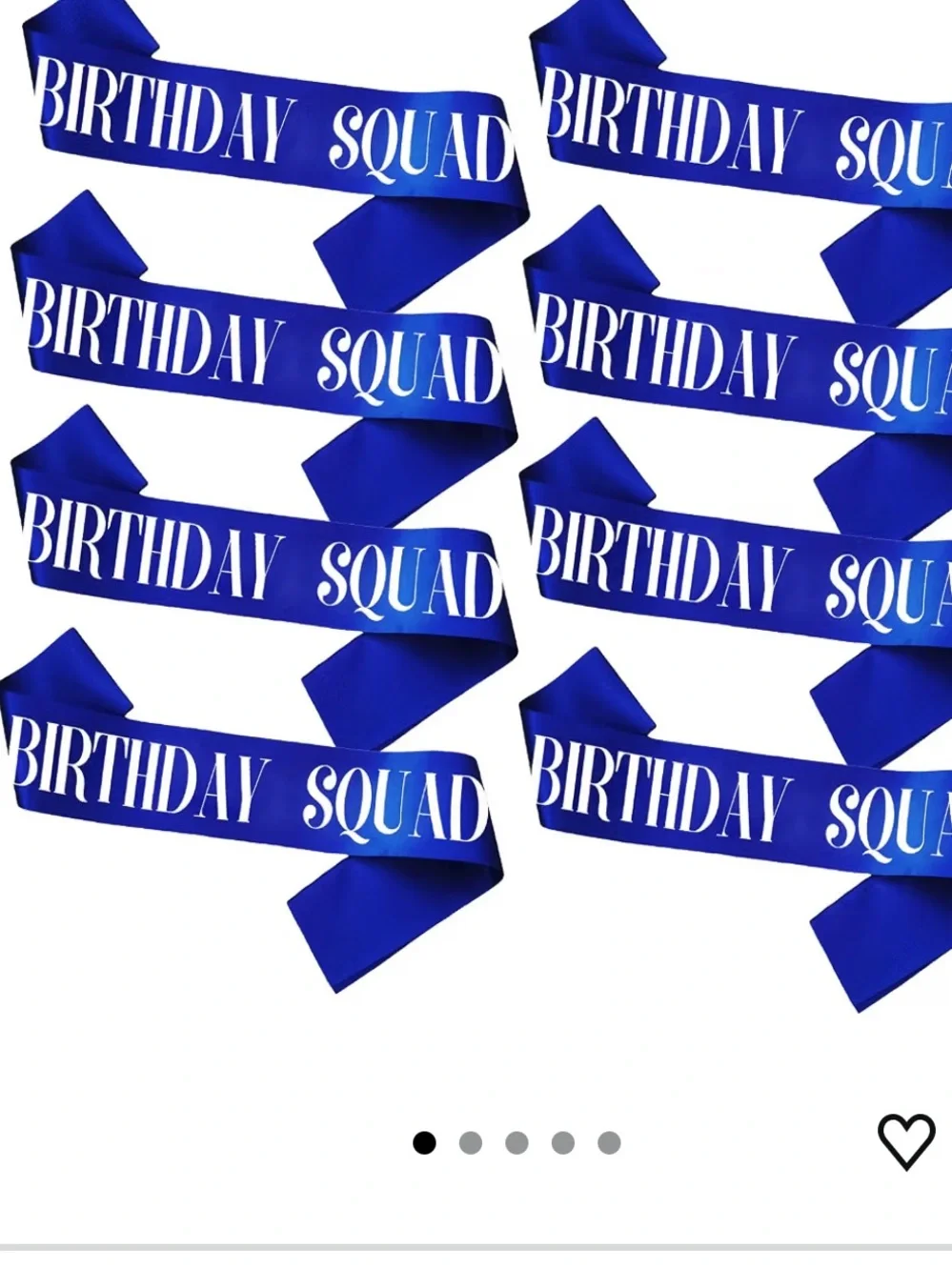 8 Birthday Squad Satin Sashes & Free Birthday Boy Sash 9 Pieces Bundle